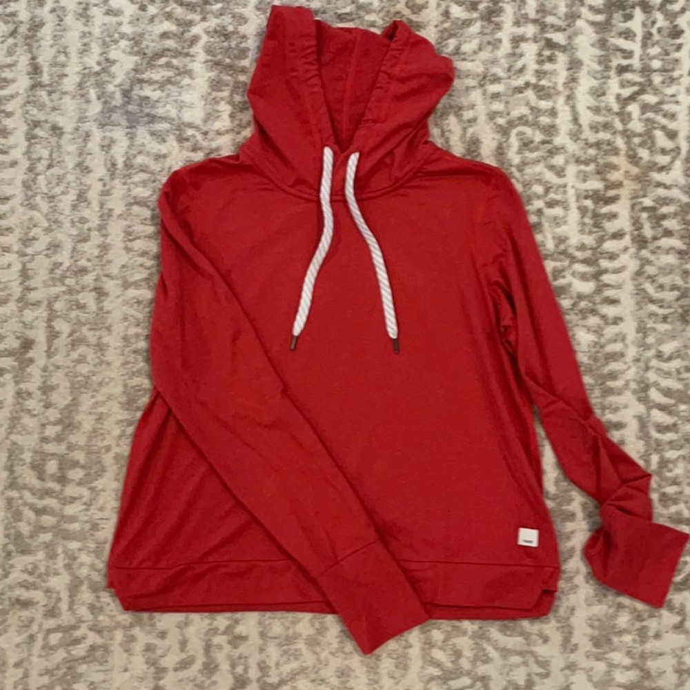 Vuori Halo Essential Hoodie in Heather Red SOLD OUT